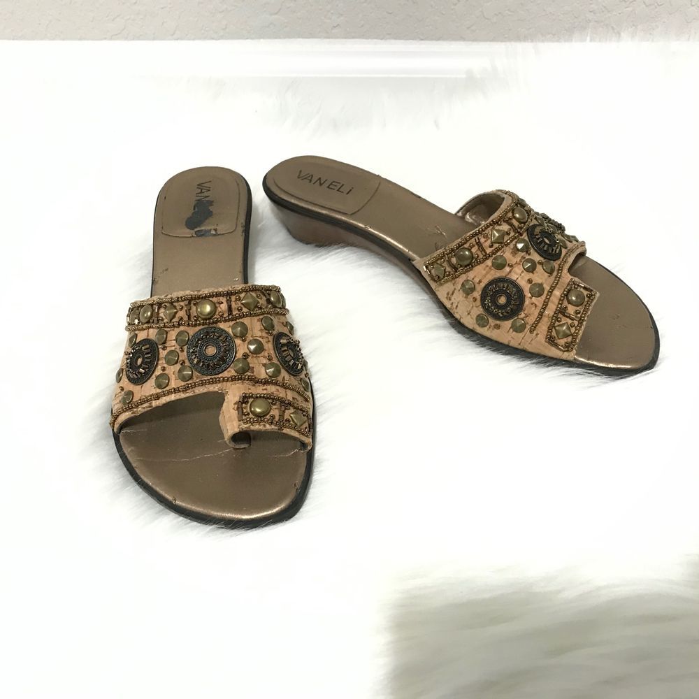 Vaneli Womens Kaija Split Toe Platform Sandals 7